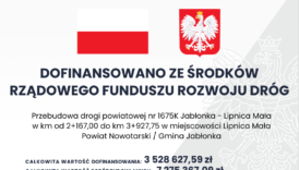 Tablica informacyjna - Przebudowa drogi 1675K